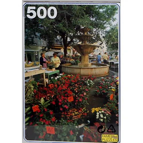 Puzzel Fontijn met bloemen 500 stukjes